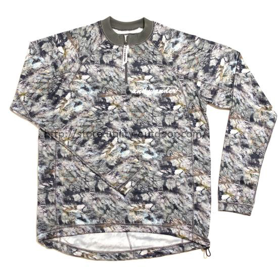 アンドワンダー and wander ロックプリントジップT マウンテンJQ